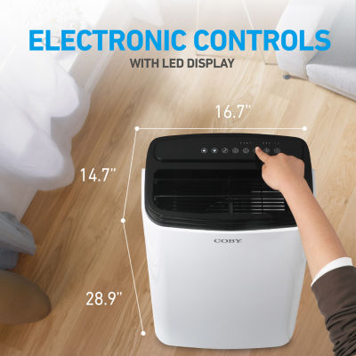 Coby 4-in-1 AC Unit, Heater, Dehumidifier & Fan, 12,000 BTU Portable Air Conditioner