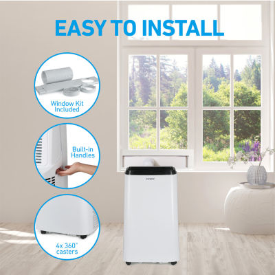 Coby 4-in-1 AC Unit, Heater, Dehumidifier & Fan, 12,000 BTU Portable Air Conditioner