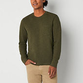 St. John's Bay Interlock Mens Crew Neck Long Sleeve Pocket T-Shirt