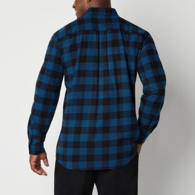 St. John's Bay Big and Tall Mens Classic Fit Long Sleeve Flannel Shirt