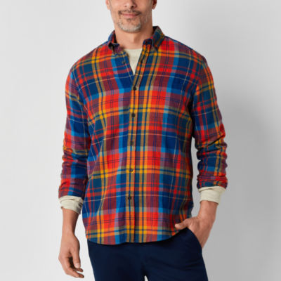 St. John's Bay Mens Long Sleeve Classic Fit Flannel Shirt