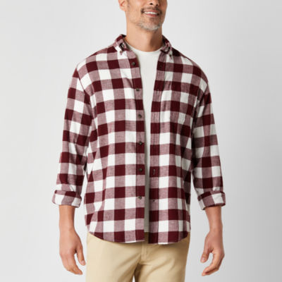 St. John's Bay Mens Classic Fit Long Sleeve Flannel Shirt