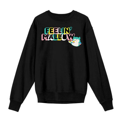 Juniors Womens Crew Neck Long Sleeve Squishmallows Sweatshirt