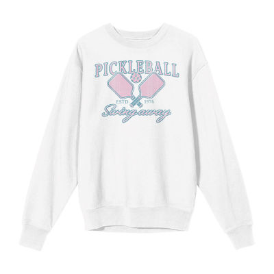 Juniors Womens Crew Neck Long Sleeve Sweatshirt