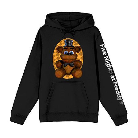 Novelty T-shirts Five Nights At Freddy's Plush Bear Womens Long Sleeve Hoodie In Black