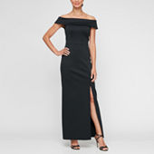 Premier Amour Womens Short Sleeve Evening Gown
