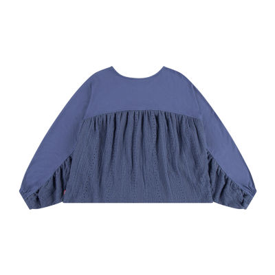 Levi's Big Girls Round Neck Long Sleeve Blouse