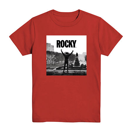 Little & Big Boys Rocky Crew Neck Short Sleeve Graphic T-Shirt, Small (8), Red