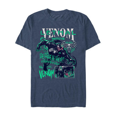 Novelty Mens Crew Neck Short Sleeve Regular Fit Venom Graphic T-Shirt