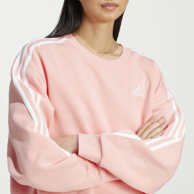 adidas Oversized Essentials 3 Stripes Crew Sweatshirt