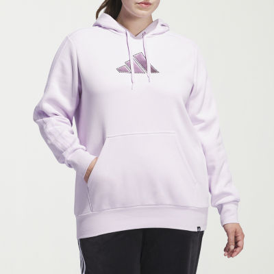 adidas Rhinestone Logo Hoodie (Plus Size)