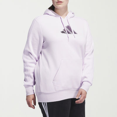 adidas Rhinestone Logo Hoodie (Plus Size)