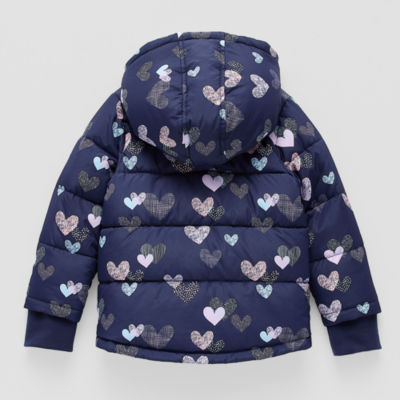 Okie Dokie Toddler Girls Adaptive Hooded Heavyweight Puffer Jacket