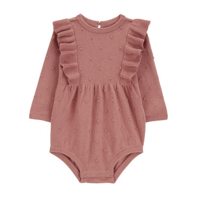 Carter's Baby Girls Round Neck Long Sleeve Bodysuit