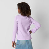 Thereabouts Little & Big Girls V Neck Long Sleeve T-Shirt