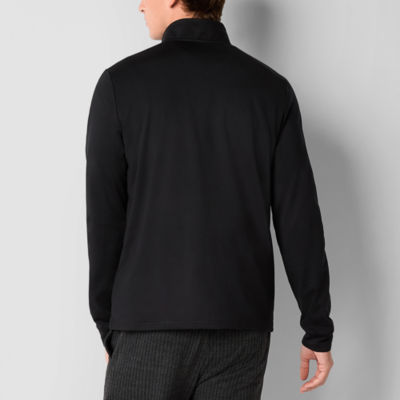 Stylus Mens Mock Neck Long Sleeve Quarter-Zip Pullover