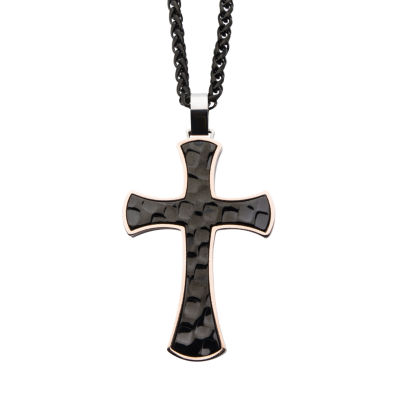 Mens Stainless Steel Cross Pendant Necklace JCPenney
