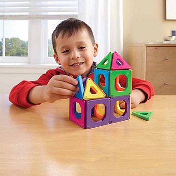 Discovery Kids 50-Piece Magnetic Tile Building Blocks Set 1013629, Color:  Multi - JCPenney