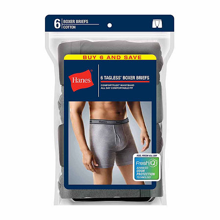 Hanes Freshiq Comfortflex Mens 6 Pack Boxer Briefs, X-large, Assorted