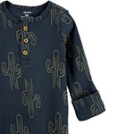 Carter's Baby Boys Crew Neck Long Sleeve 2-pc. Nightgown