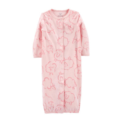 Carter's Baby Girls Rib Crew Neck Long Sleeve Nightgown