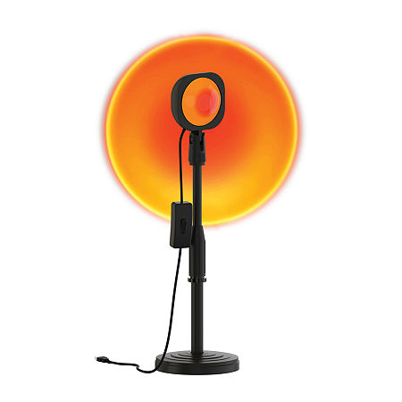 Iconic Sunset Atmosphere Lamp, USB-Powered LED Table Lamp, One Size , Black