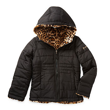 modder Jolly voedsel Free Country Reversible Little & Big Girls Hooded Heavyweight Faux Fur Coat