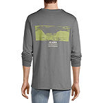Arizona Mens Crew Neck Long Sleeve Adaptive Regular Fit Graphic T-Shirt