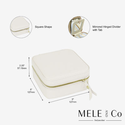 Mele And Co Stow And Go Mirrored Jewelry Travel Case