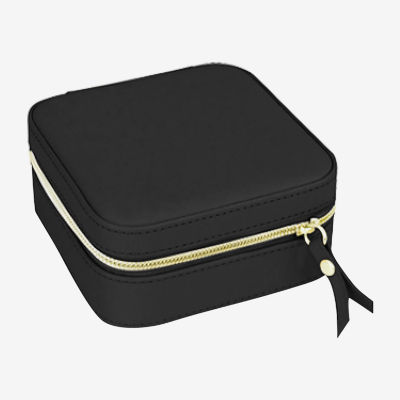 Mele And Co Stow And Go Mirrored Black Jewelry Travel Case