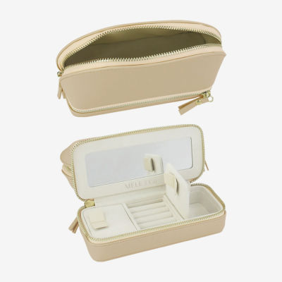 Mele And Co Duo Mirrored Jewelry Travel Case