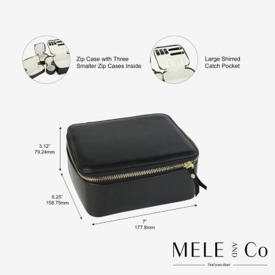 Mele And Co Bento Box Black Jewelry Travel Cases