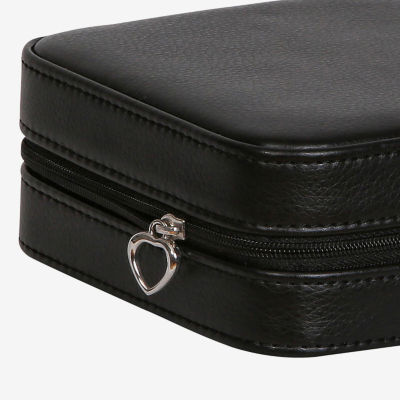 Mele And Co Dana Mirrored Black Jewelry Travel Case