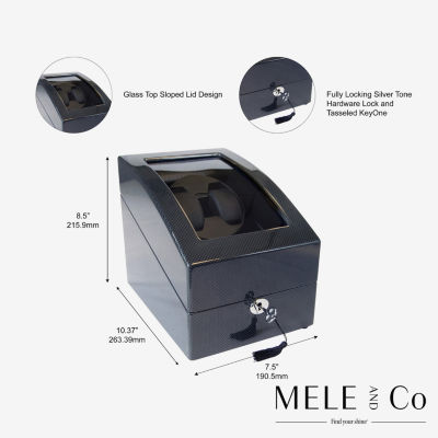 Mele And Co Gustavo Lockable Black Watch Box