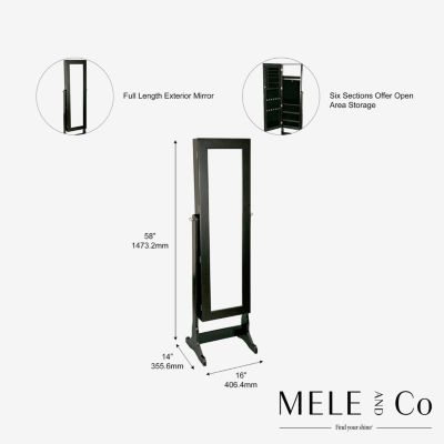 Mele And Co Victoria Lockable Java Jewelry Armoires