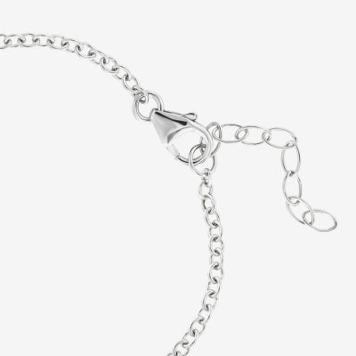 Sterling Silver 5 Inch Hollow Link Hello Kitty Id Bracelet