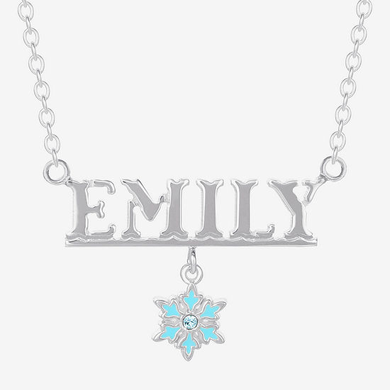 Disney Frozen Personalized Sterling Silver Snowflake Snowflake Name Necklace