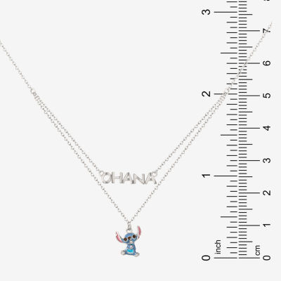 Disney Collection Girls Sterling Silver Lilo & Stitch Stitch Pendant Necklace