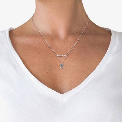Disney Collection Girls Sterling Silver Pendant Necklaces