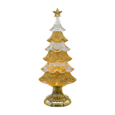 Golden Christmas Tree Snow Globe