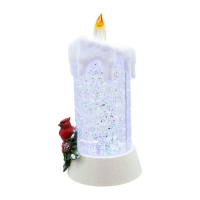 Kurt Adler 8.5in Battery-Operated Changing Led Cardinal Snow Globe