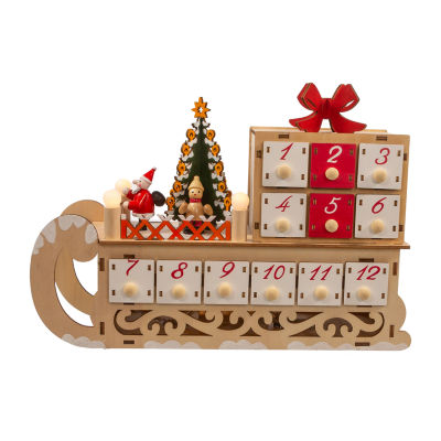 Kurt Adler Led Santa Sleigh Christmas Advent Calendar