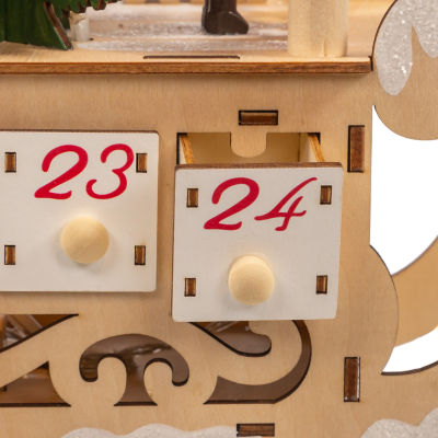 Kurt Adler Led Santa Sleigh Christmas Advent Calendar