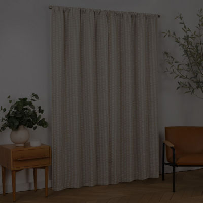 Eclipse Naya Energy Saving Blackout Rod Pocket Single Curtain Panel