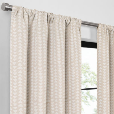 Eclipse Naya Energy Saving Blackout Rod Pocket Single Curtain Panel