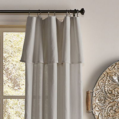 Mercantile Drop Cloth Light-Filtering Tab Top Single Curtain Panel
