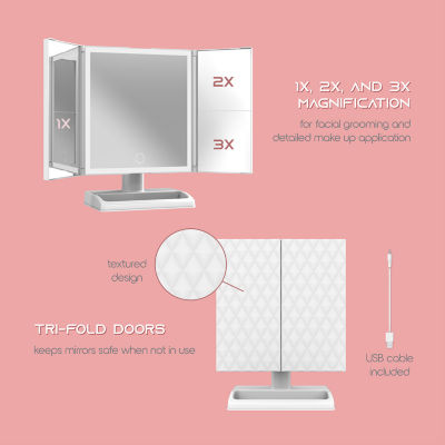 Slf Led Trifold Armoire Mirror