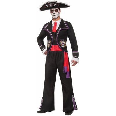 Mens Day Of Dead Mariachi Macabre 4-pc. Costume