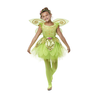 Girls Green Fairy Costume
