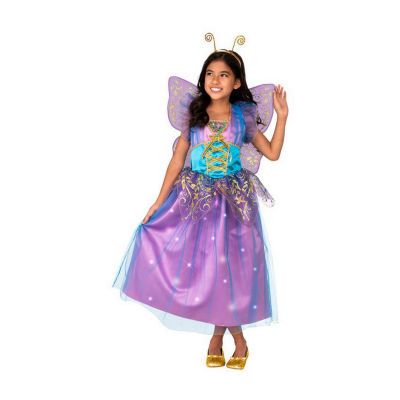 Girls Purple Light-Up Fairy Costume